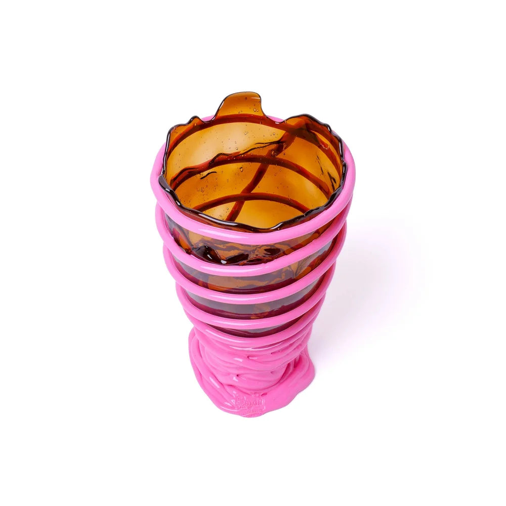 Pompitu II Vase - Clear Brown, Pink