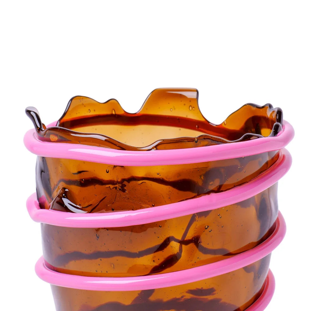 Pompitu II Vase - Clear Brown, Pink