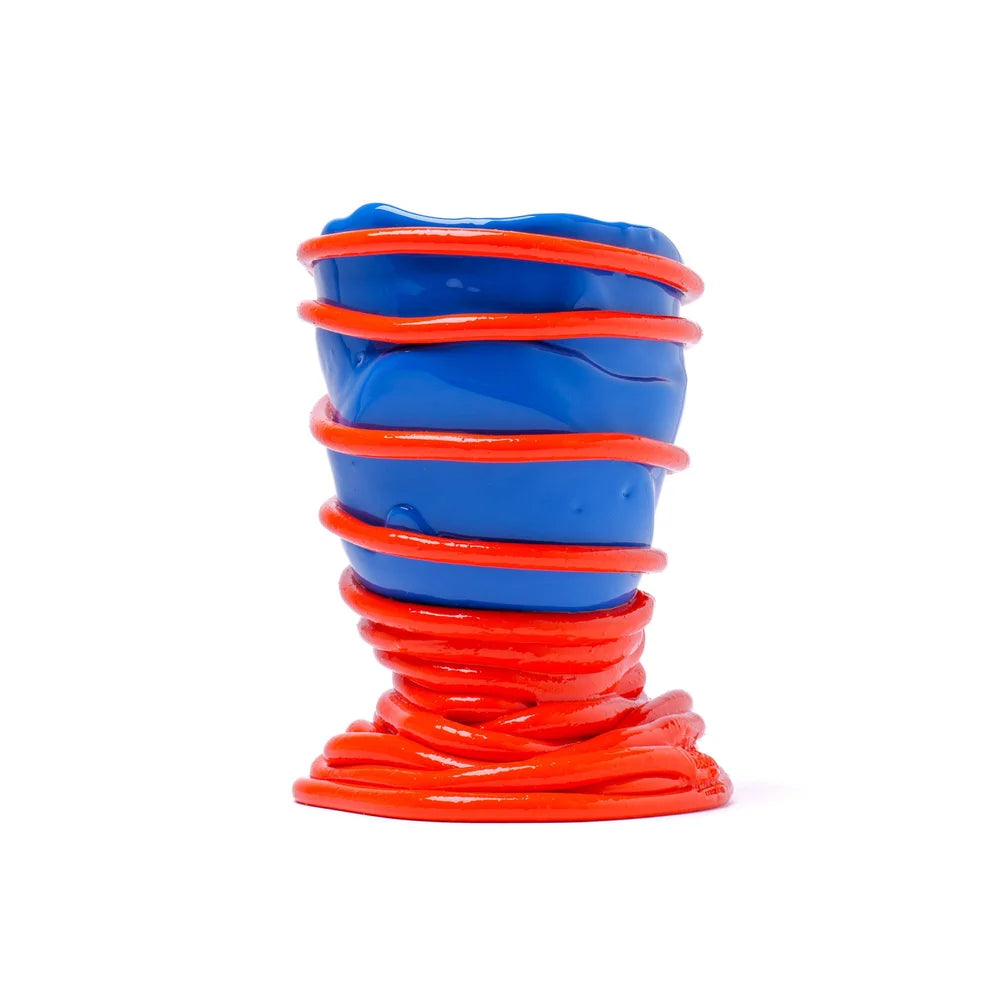 Pompitu II Vase - Blue Navy, Matt Orange