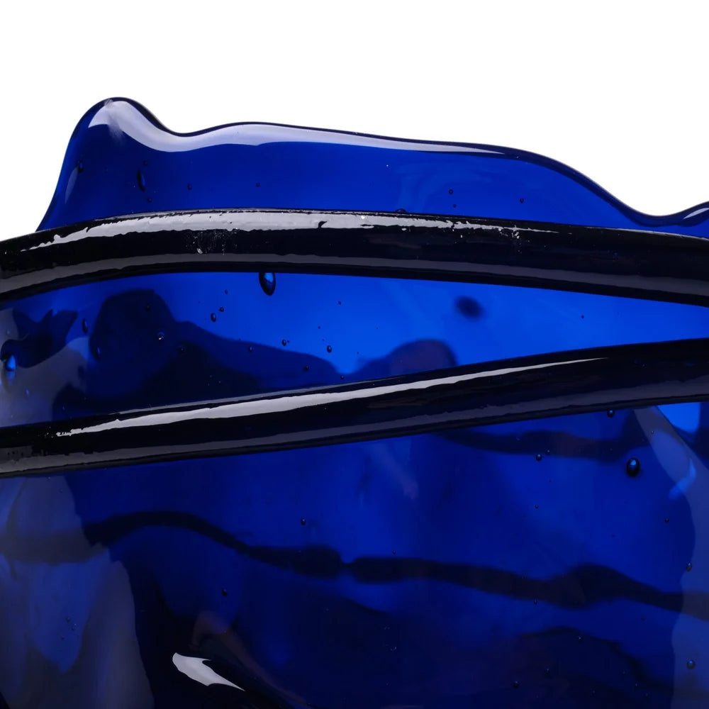 Pompitu II Vase - Clear Blue, Dark Blue