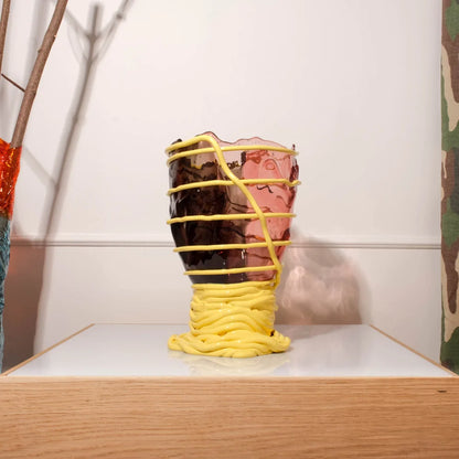 Pompitu II Vase Extra Colour - Clear Fumè, Antique Pink, Pastel Yellow