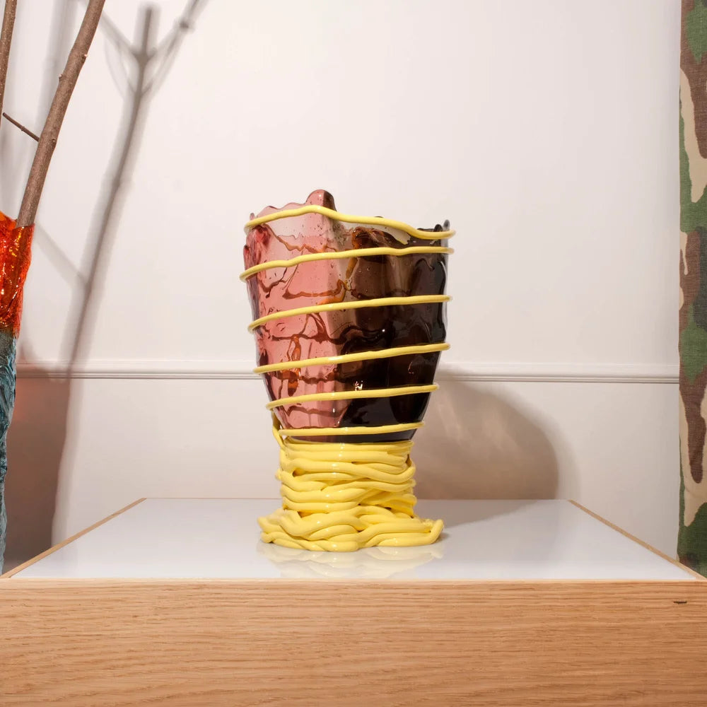 Pompitu II Vase Extra Colour - Clear Fumè, Antique Pink, Pastel Yellow