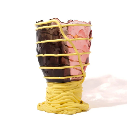 Pompitu II Vase Extra Colour - Clear Fumè, Antique Pink, Pastel Yellow