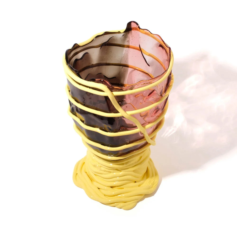 Pompitu II Vase Extra Colour - Clear Fumè, Antique Pink, Pastel Yellow