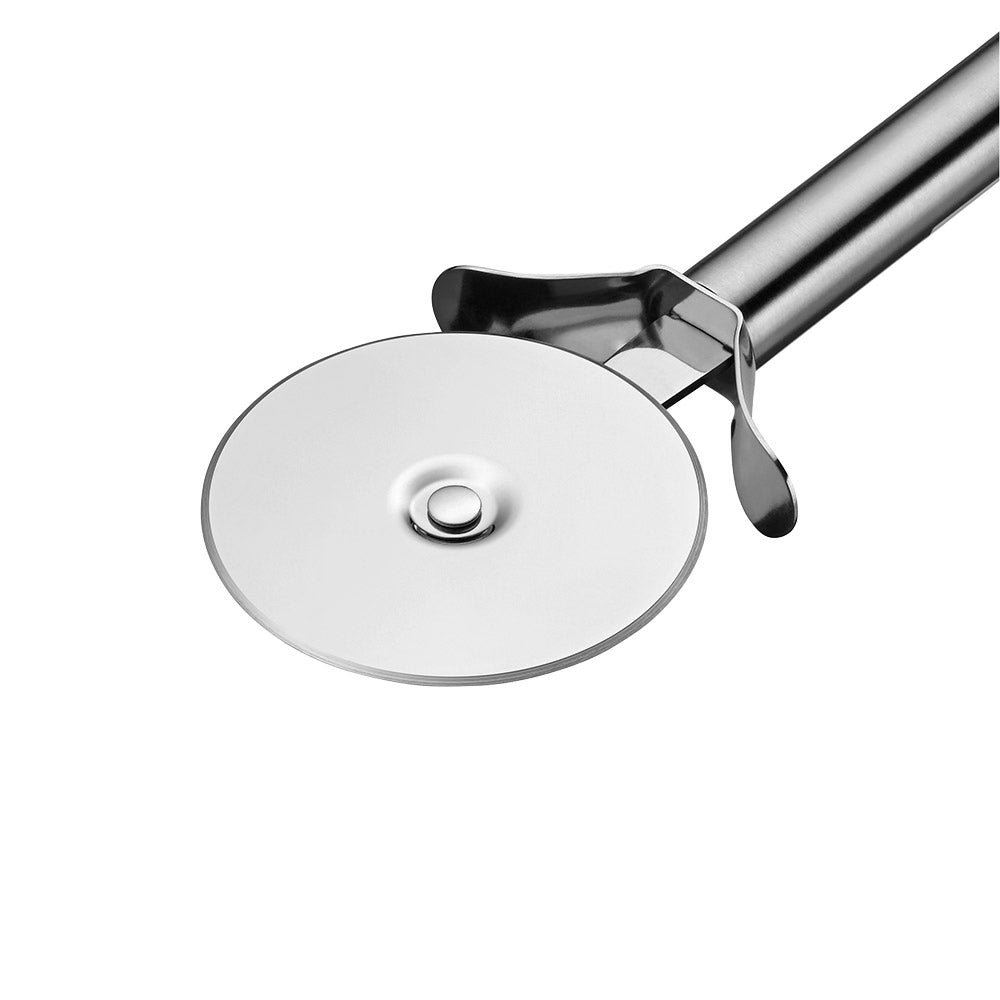 Profi Plus Pizza Cutter-kitchen utensil-Metallic pizza cutter on a white background