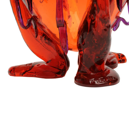 Clear Special Vase Extra Colour - Clear Red And Clear Purple