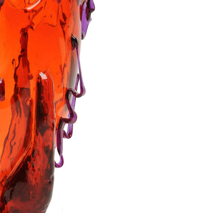 Clear Special Vase Extra Colour - Clear Red And Clear Purple