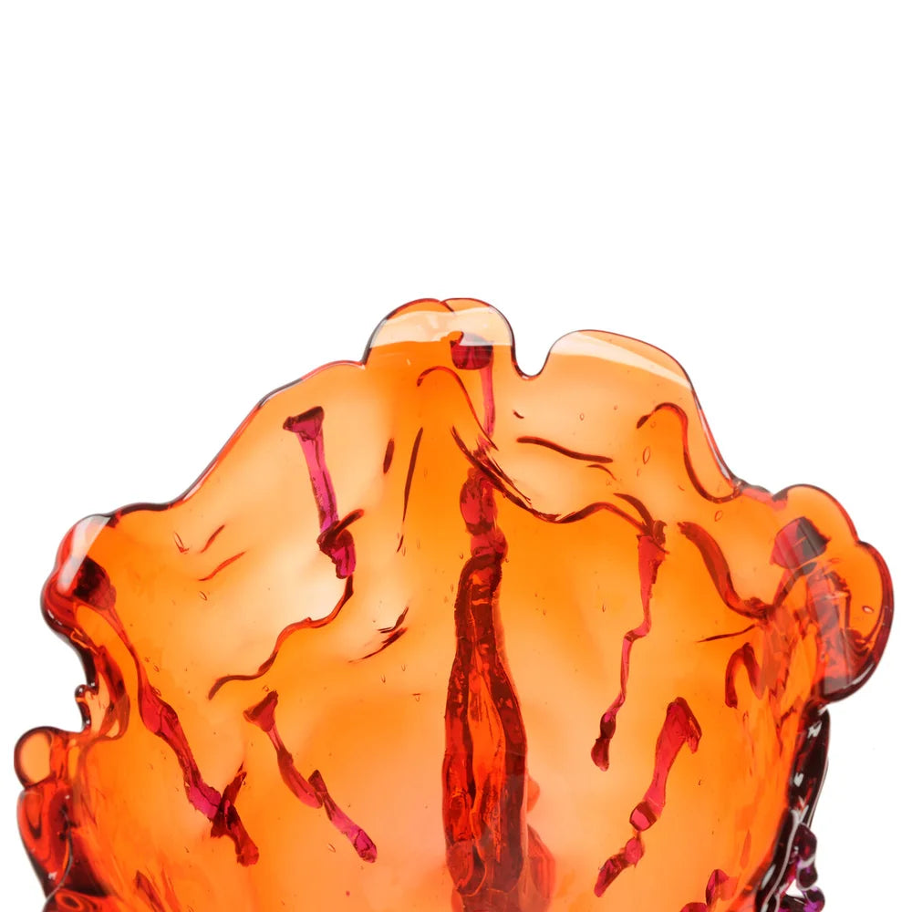 Clear Special Vase Extra Colour - Clear Red And Clear Purple