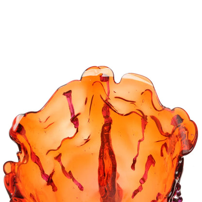 Clear Special Vase Extra Colour - Clear Red And Clear Purple