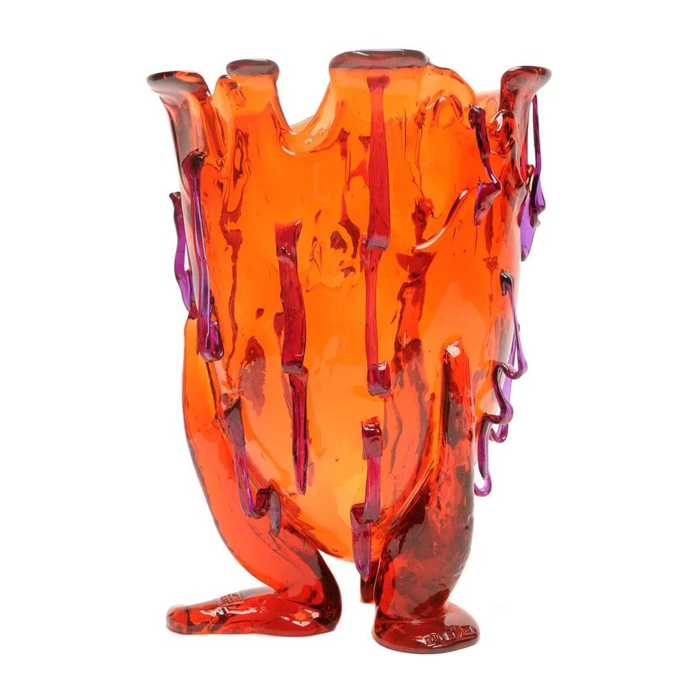 Clear Special Vase Extra Colour - Clear Red And Clear Purple
