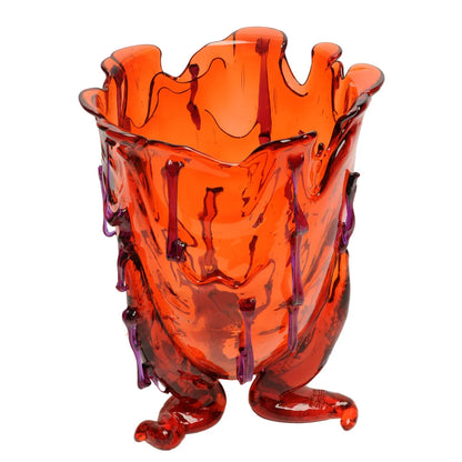 Clear Special Vase Extra Colour - Clear Red And Clear Purple