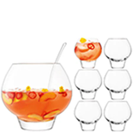Rum Punchbowl Set Clear