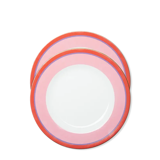 Rainbow Rosa Dinner Plates