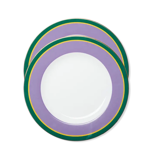 Rainbow Viola Dinner Plates Set Of 2