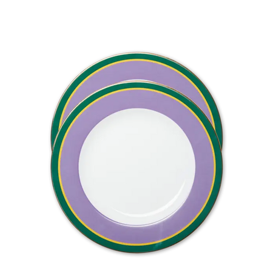 Rainbow Viola Soup Plates