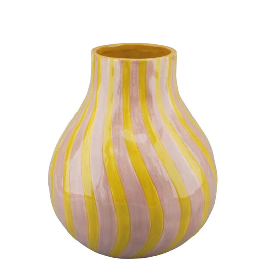 Rays Ceramic Glazed Vase