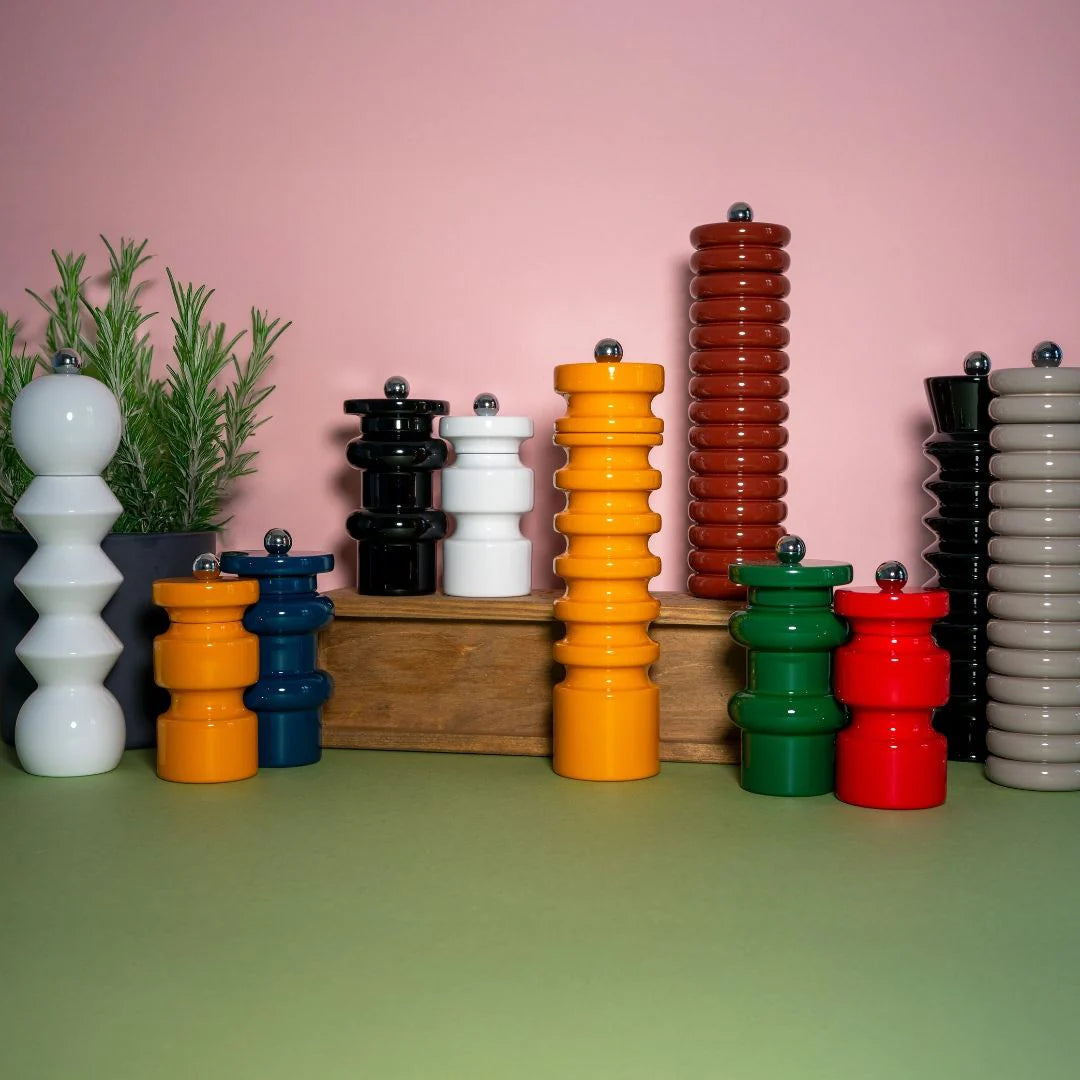 Retro Rib Wooden Salt & Pepper Mill