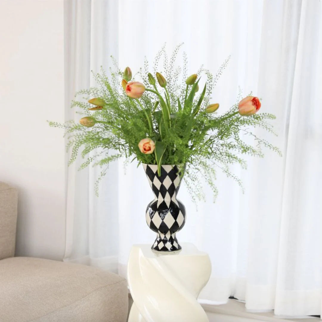 Rhombic Stoneware Vase