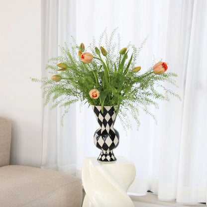 Rhombic Stoneware Vase