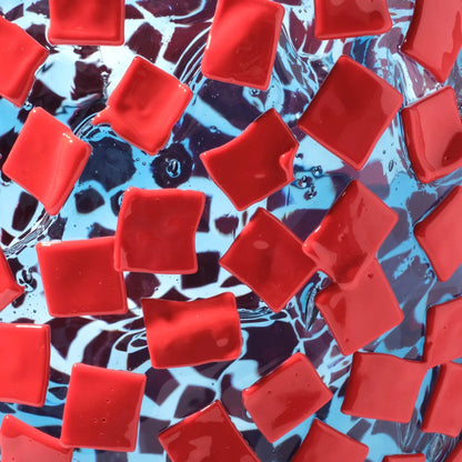 Rock Vase - Clear Light Blue And Matt Sorbet