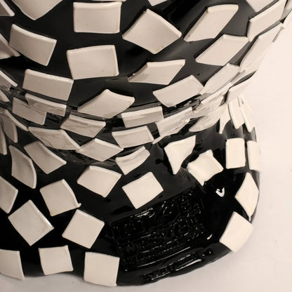 Rock Vase - Matt Black, White