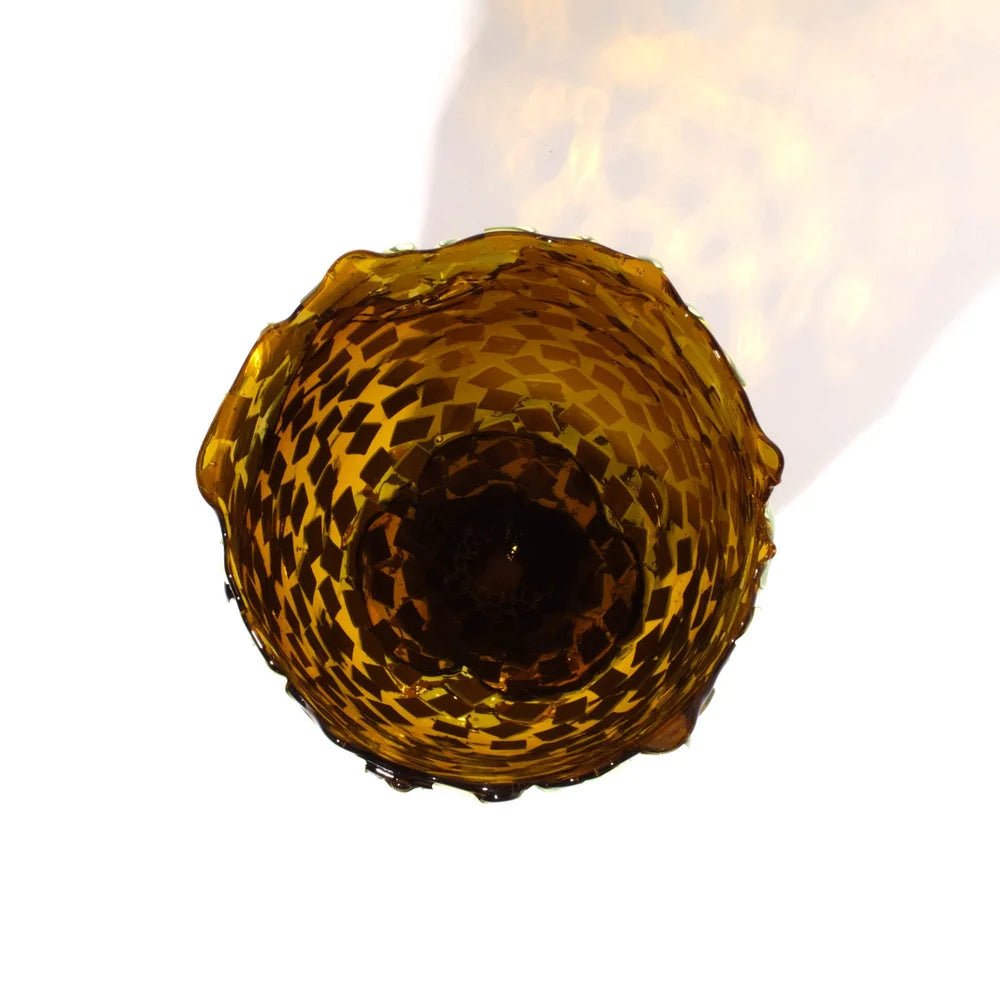 Rock Vase - Clear Amber, Mint