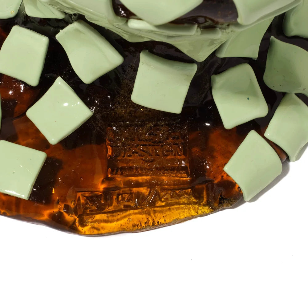 Rock Vase - Clear Amber, Mint