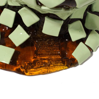 Rock Vase - Clear Amber, Mint