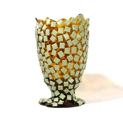 Rock Vase - Clear Amber, Mint