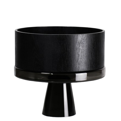 Wooden Bowl & Glass Stand L
