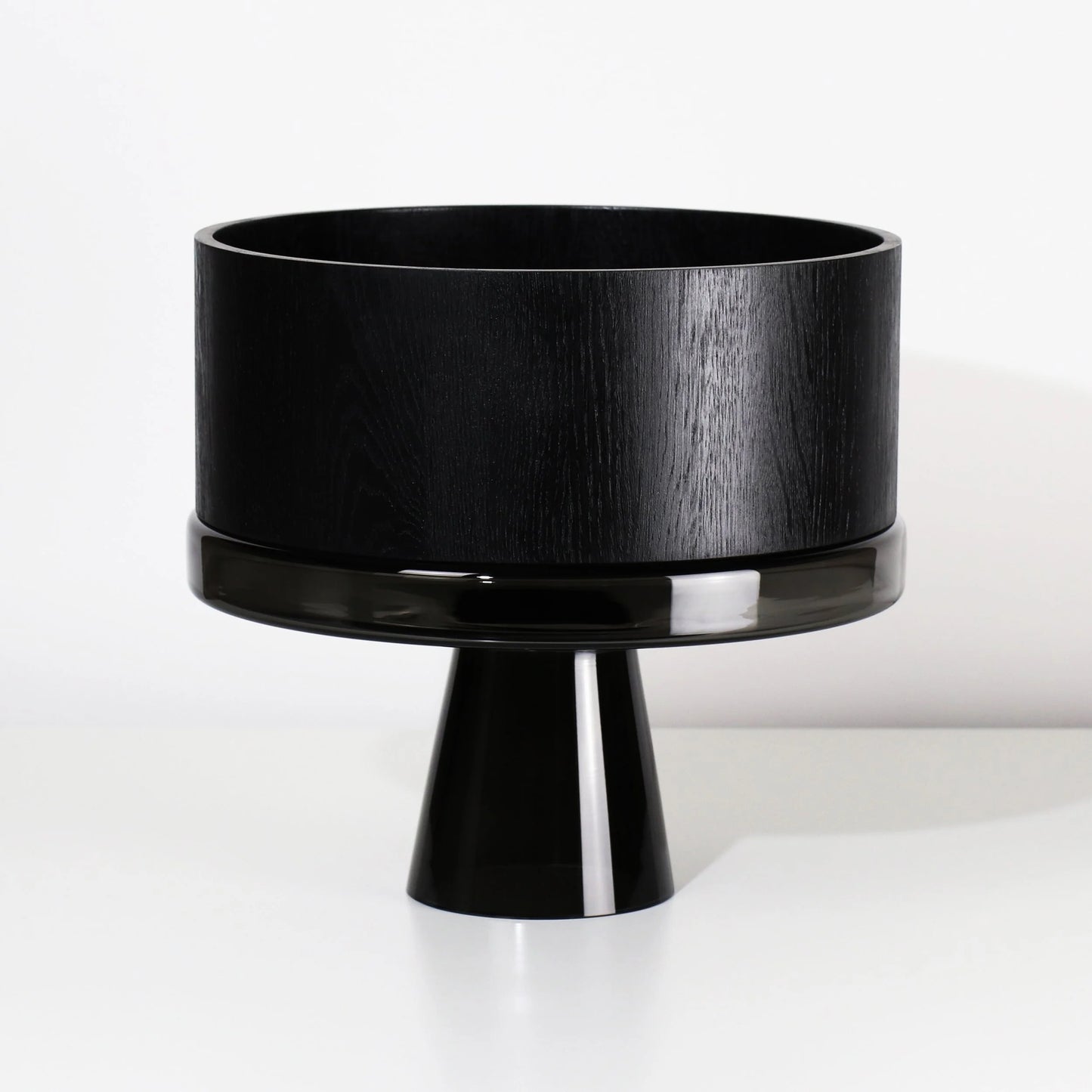 Wooden Bowl & Glass Stand L