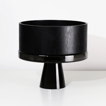 Wooden Bowl & Glass Stand L