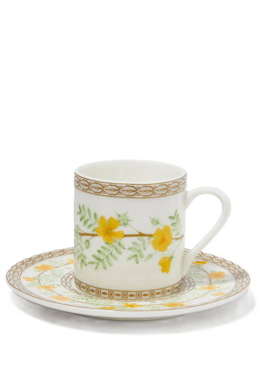 Turkish Coffee Cups & Saucers 6pcs - National Flower