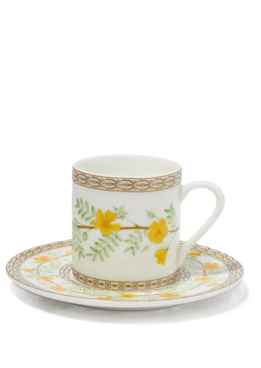 Turkish Coffee Cups & Saucers 6pcs - National Flower