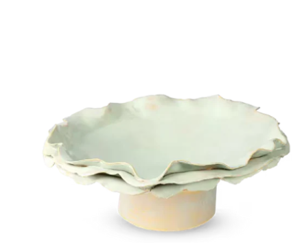 Ruffle Dish On Stand