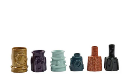 Vase – 6pcs Assorted Glazed Molly