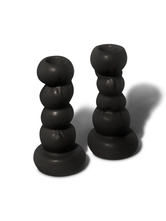 Set Of 2 Ceramic Candlestick