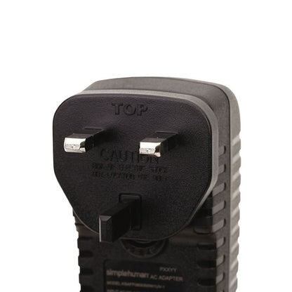 Simplehuman Sensor Bin Power Adapter Black AC adapter with UK plug 