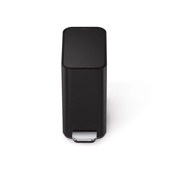 Simplehuman Slim Step Bin Black trash can with pedal 