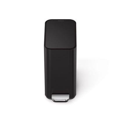 Simplehuman Slim Step Bin Black trash can with pedal 