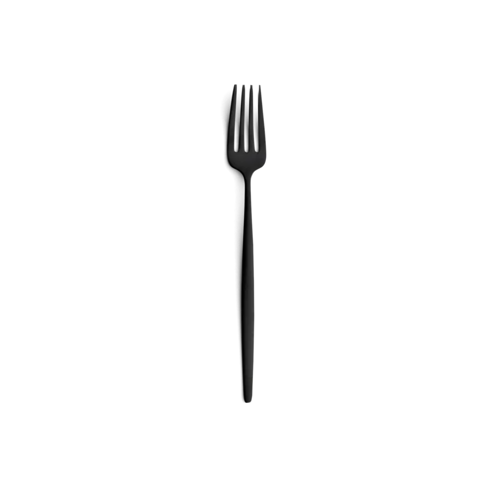 Solo Matte Black Dessert Fork