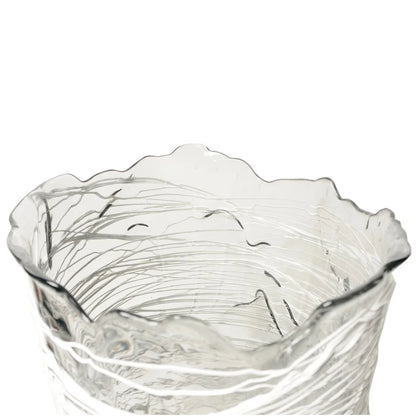 Spaghetti Vase - Clear And White