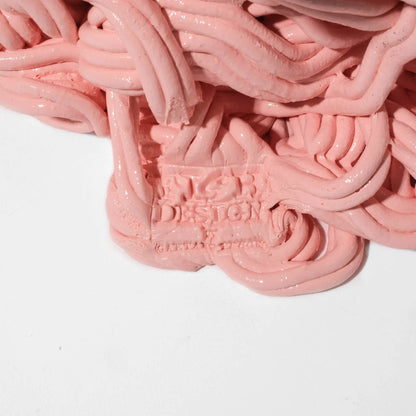 Spaghetti Special Vase - Clear Bottle Green, Salmon