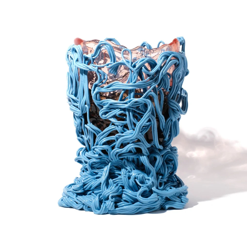 Spaghetti Special Vase Extra Colour - Light Ruby, Fumè, Light Blue