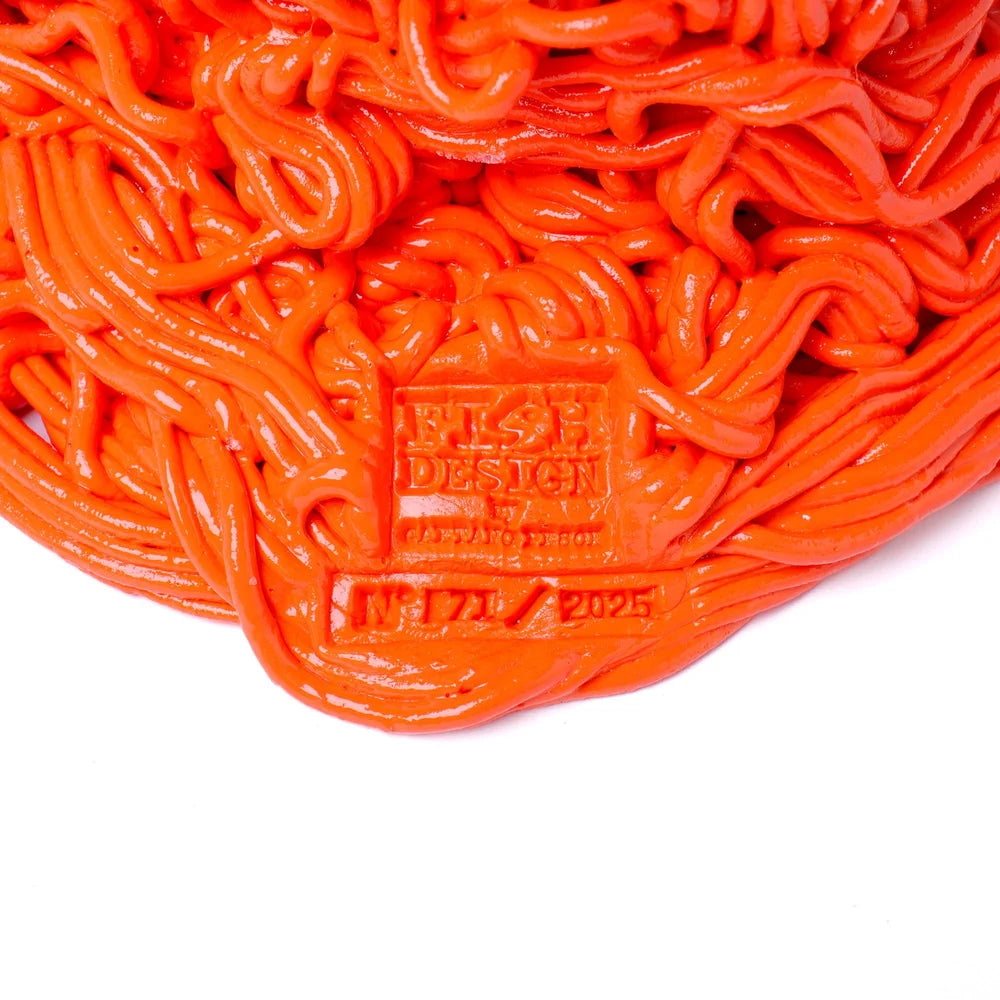 Spaghetti Special Vase - Clear Fumè, Pastel Orange