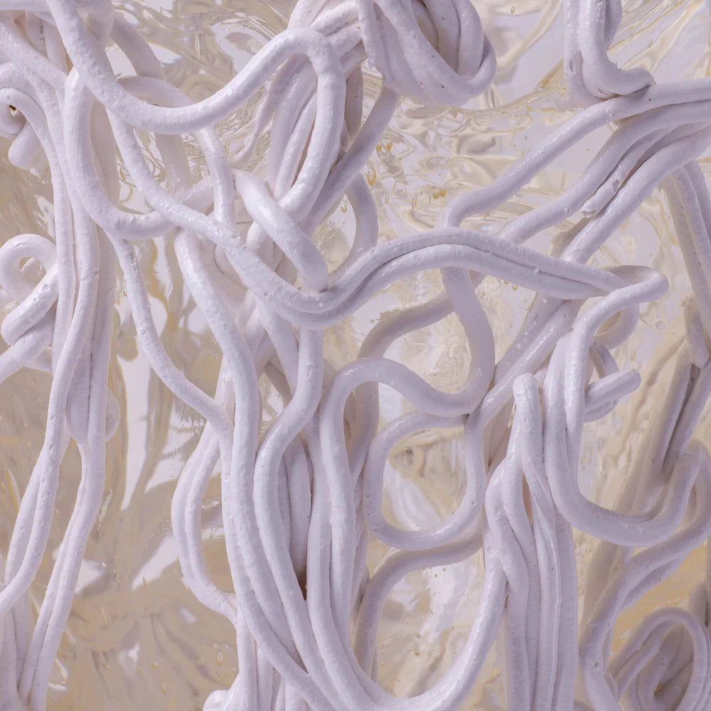 Spaghetti Special Vase - Clear, Matt White