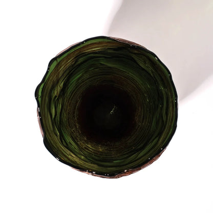 Spaghetti Vase - Clear Bottle Green, Antique Pink