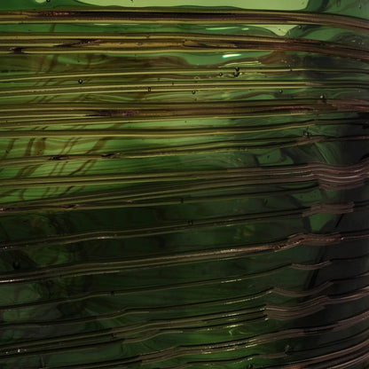 Spaghetti Vase - Clear Bottle Green, Antique Pink