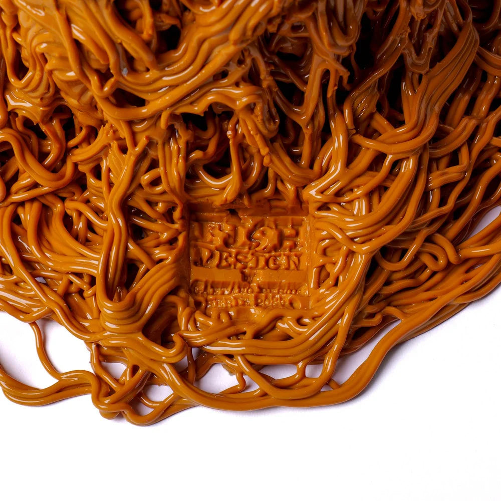 Spaghetti Vase - Clear Fuchsia And Matt Ochre