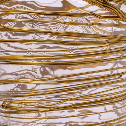 Spaghetti Vase - Clear And Gold